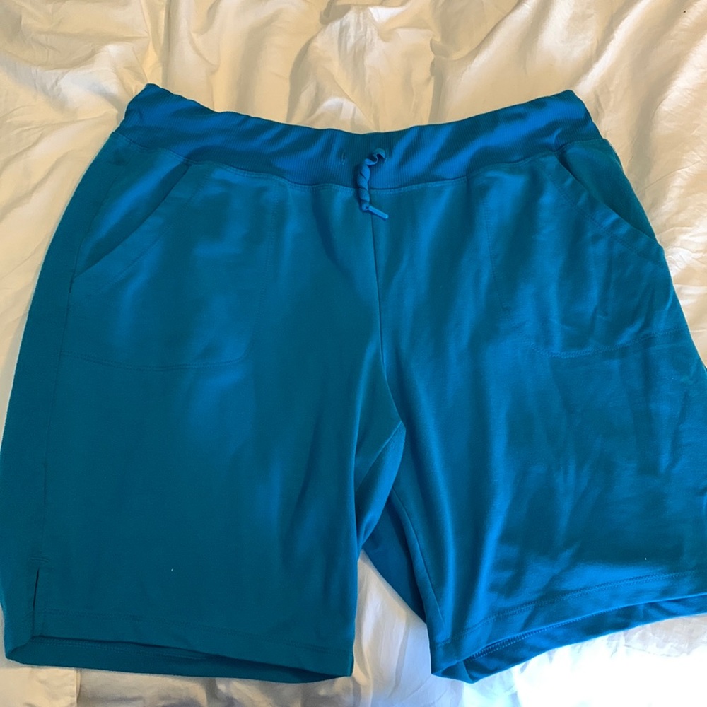 Blue knee shorts